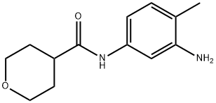 N-(3-アミノ-4-メチルフェニル)テトラヒドロ-2H-ピラン-4-カルボキサミド 化学構造式