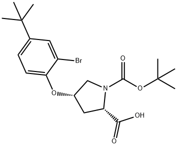 1354484-68-6 (2S,4S)-4-[2-Bromo-4-(tert-butyl)phenoxy]-1-(tert-butoxycarbonyl)-2-pyrrolidinecarboxylic acid