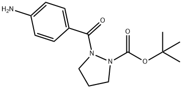 tert-Butyl 2-(4-aminobenzoyl)-1-pyrazolidinecarboxylate Struktur