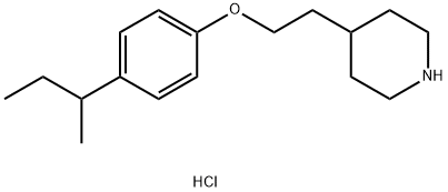 4-{2-[4-(sec-Butyl)phenoxy]ethyl}piperidinehydrochloride Struktur