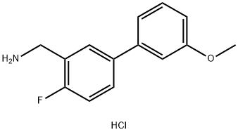 (4-Fluoro-3'-methoxy[1,1'-biphenyl]-3-yl)-methanamine hydrochloride Structure