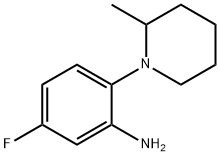 5-Fluoro-2-(2-methyl-1-piperidinyl)aniline Struktur