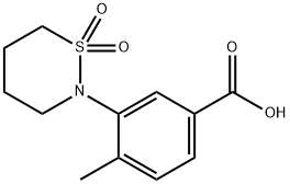 3-(1,1-Dioxo-1lambda*6*-[1,2]thiazinan-2-yl)-4-methyl-benzoic acid Structure