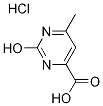 2-Hydroxy-6-methyl-pyrimidine-4-carboxylic acidhydrochloride 化学構造式