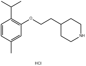 4-[2-(2-Isopropyl-5-methylphenoxy)ethyl]-piperidine hydrochloride Structure