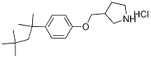 3-{[4-(1,1,3,3-Tetramethylbutyl)phenoxy]-methyl}pyrrolidine hydrochloride Struktur