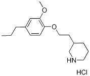 3-[2-(2-Methoxy-4-propylphenoxy)ethyl]piperidinehydrochloride|