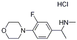 1-(3-fluoro-4-morpholin-4-ylphenyl)-N-methylethanamine Struktur