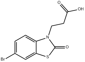 3(2H)-benzothiazolepropanoic acid, 6-bromo-2-oxo- Structure