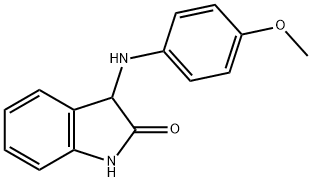 3-[(4-甲氧苯基)氨基]-1,3-二氢-2H-吲哚-2-酮, 1099622-05-5, 结构式