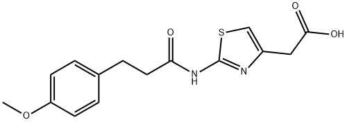 (2-{[3-(4-Methoxyphenyl)propanoyl]amino}-1,3-thiazol-4-yl)acetic acid Structure