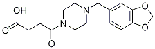 4-[4-(1,3-Benzodioxol-5-ylmethyl)piperazin-1-yl]-4-oxobutanoic acid|4-(4-(苯并[D][1,3]二氧戊环-5-基甲基)哌嗪-1-基)-4-氧代丁酸