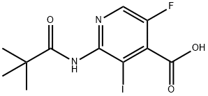 5-Fluoro-3-iodo-2-pivalamidoisonicotinic acid Structure
