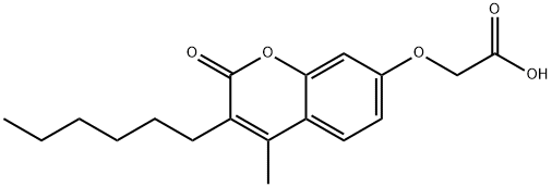 2-(3-己基-4-甲基-2-氧代-苯并吡喃-7-基)氧基乙酸 结构式