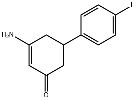 3-Amino-5-(4-fluorophenyl)cyclohex-2-en-1-one Struktur