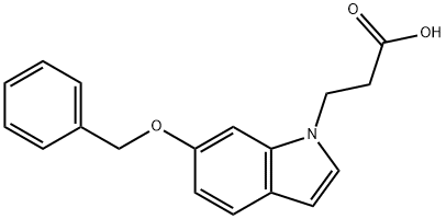 3-[6-(Benzyloxy)-1H-indol-1-yl]propanoic acid Struktur