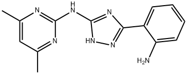 N-[5-(2-Aminophenyl)-1H-1,2,4-triazol-3-yl]-4,6-dimethylpyrimidin-2-amine Structure