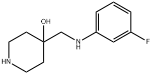 4-{[(3-Fluorophenyl)amino]methyl}piperidin-4-ol Struktur