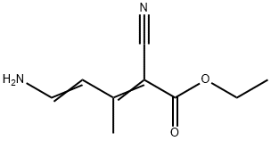 (2Z,4E)-5-Amino-2-cyano-3-methyl-penta-2,4-dienoic acid ethyl ester Struktur
