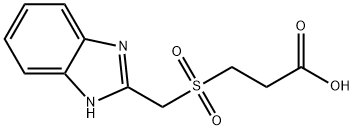 3-[(1H-苯并咪唑-2-基甲基)磺酰基]丙酸, 1092291-31-0, 结构式