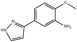 [2-Methoxy-5-(1H-pyrazol-5-yl)phenyl]amine Structure