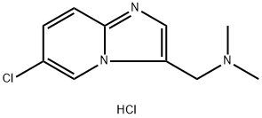 1-(6-氯咪唑并[1,2-A]吡啶-3-基)-N,N-二甲基甲胺盐酸盐,1227954-77-9,结构式