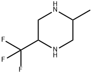 2-Methyl-5-(trifluoromethyl)piperazine (mixture of cis and trans isomers),1186195-52-7,结构式