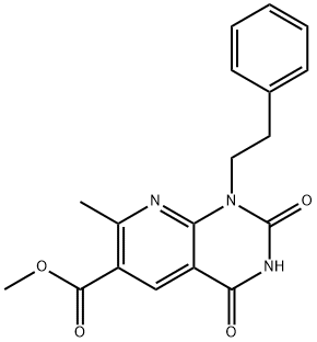 Methyl 7-methyl-2,4-dioxo-1-(2-phenylethyl)-1,2,3,4-tetrahydropyrido[2,3-d]pyrimidine-6-carboxyla Structure