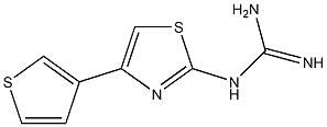 N-[4-(3-Thienyl)-1,3-thiazol-2-yl]guanidine 化学構造式