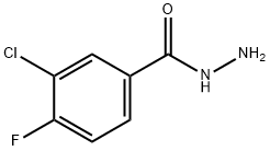 3-Chloro-4-fluorobenzohydrazide 化学構造式