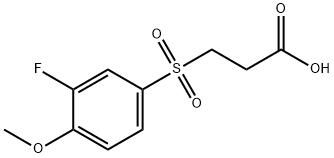 3-[3-Fluoro-4-methoxyphenyl)sulphonyl]propanoic acid Structure