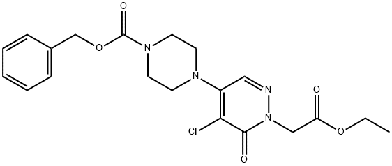 Benzyl 4-[5-chloro-1-(2-ethoxy-2-oxoethyl)-6-oxo-1,6-dihydropyridazin-4-yl]piperazine-1-carboxylate Structure