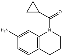 1-シクロプロパンカルボニル-3,4-ジヒドロ-2H-キノリン-7-アミン 化学構造式