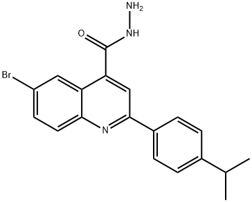 6-BROMO-2-(4-ISOPROPYLPHENYL)QUINOLINE-4-CARBOHYDRAZIDE Structure