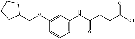 4-氧代-4-((3-((四氢呋喃-2-基)甲氧基)苯基)氨基)丁酸, 909366-66-1, 结构式