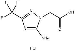 (5-AMINO-3-TRIFLUOROMETHYL-[1,2,4]TRIAZOL-1-YL)-ACETIC ACID HYDROCHLORIDE Structure