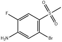 5-ブロモ-2-フルオロ-4-メチルスルホニルアニリン 化学構造式