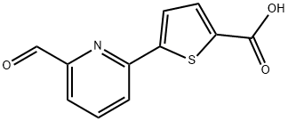 5-(6-ホルミルピリジン-2-イル)チオフェン-2-カルボン酸 化学構造式