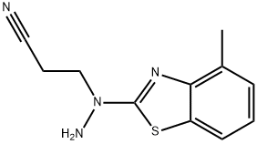 3-[1-(4-methyl-1,3-benzothiazol-2-yl)hydrazino]propanenitrile Struktur
