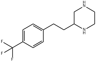 2-[4-(トリフルオロメチル)フェネチル]ピペラジン 化学構造式