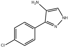 3-(4-CHLOROPHENYL)-1H-PYRAZOL-4-AMINE, 91857-91-9, 结构式