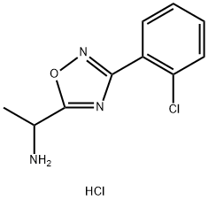 1-[3-(2-Chloro-phenyl)-[1,2,4]oxadiazol-5-yl]-ethylamine hydrochloride 化学構造式