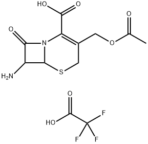 3-Acetoxymethyl-7-amino-8-oxo-5-thia-1-aza-bicyclo[4.2.0]oct-2-ene-2-carboxylic a Struktur