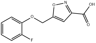 5-[(2-Fluorophenoxy)methyl]isoxazole-3-carboxylic acid Structure