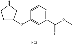 Methyl 3-(3-pyrrolidinyloxy)benzoate hydrochloride Structure
