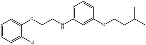 N-[2-(2-クロロフェノキシ)エチル]-3-(イソペンチルオキシ)アニリン 化学構造式