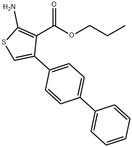 Propyl 2-amino-4-(1,1'-biphenyl-4-yl)thiophene-3-carboxylate Structure