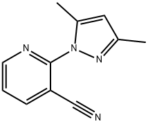2-(3,5-二甲基-1H-吡唑-1-基)烟腈 结构式