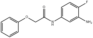 N-(3-アミノ-4-フルオロフェニル)-2-フェノキシアセトアミド 化学構造式
