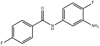 N-(3-アミノ-4-フルオロフェニル)-4-フルオロベンズアミド 化学構造式